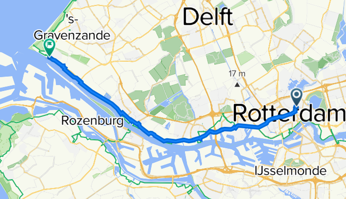 Isaäc Hubertstraat, Rotterdam naar Stationsweg 9, Hoek van Holland