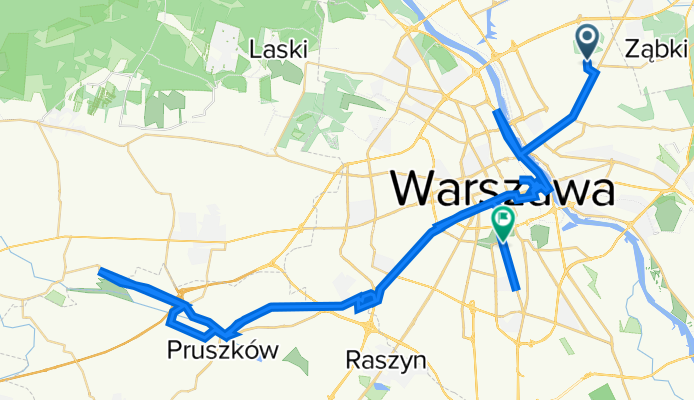 Korzystna 9, Targówek do Aleja Niepodległości, Warszawa