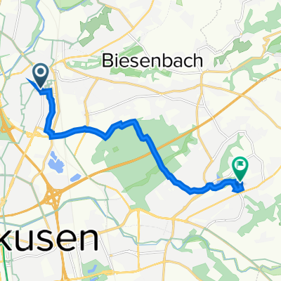 Route nach Dahlemer Straße 6, Leverkusen
