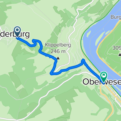 Rheingoldstraße 3, Niederburg to Liebfrauenstraße 49, Oberwesel