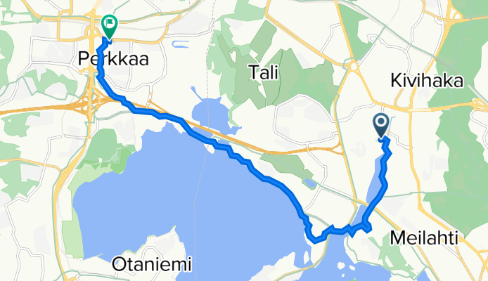 От Jasmiinikuja 3, Helsinki до Perkkaantie 3 A, Espoo