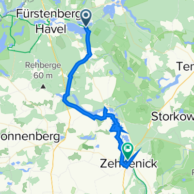 Eichberg, Fürstenberg/Havel to Schleusenstraße 15B, Zehdenick