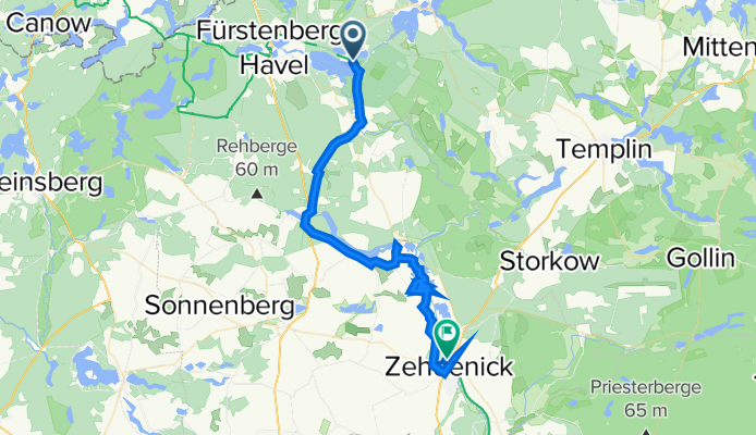 Eichberg, Fürstenberg/Havel to Schleusenstraße 15B, Zehdenick