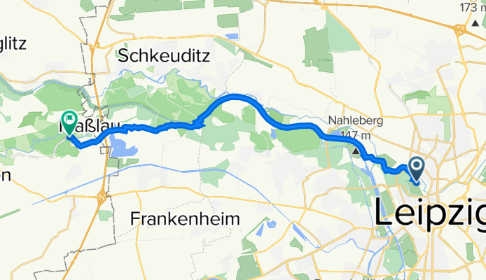 Mitte, Leipzig nach Burgauenstraße 49, Leuna