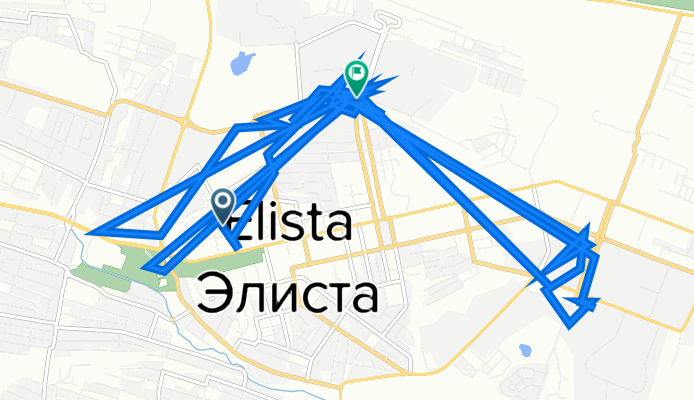 dldlОт Республиканская улица 39, Элиста до улица Будённого 18, Элиста