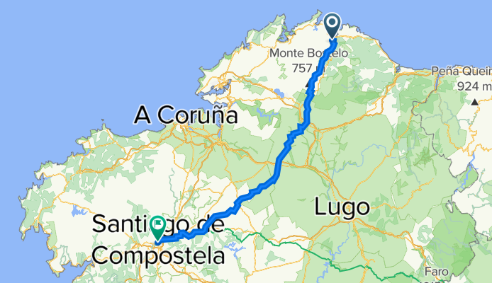 Viveiro to Santiago de Compostela