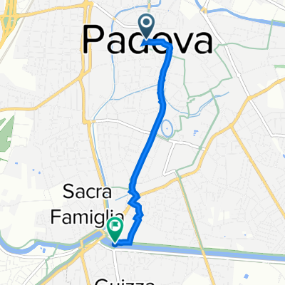 Piazza dei Signori 33, Padova to Lungargine Scaricatore, Padova