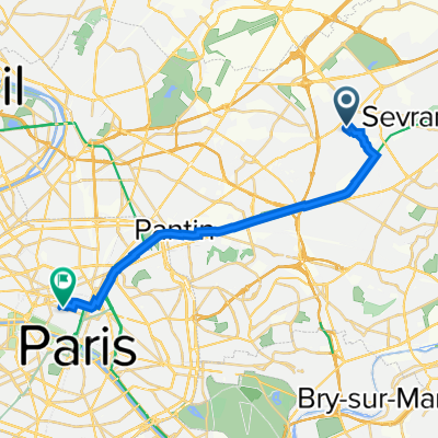 25 Rue du Commandant Brasseur, Aulnay-sous-Bois à 13 Place de la Bourse, Paris