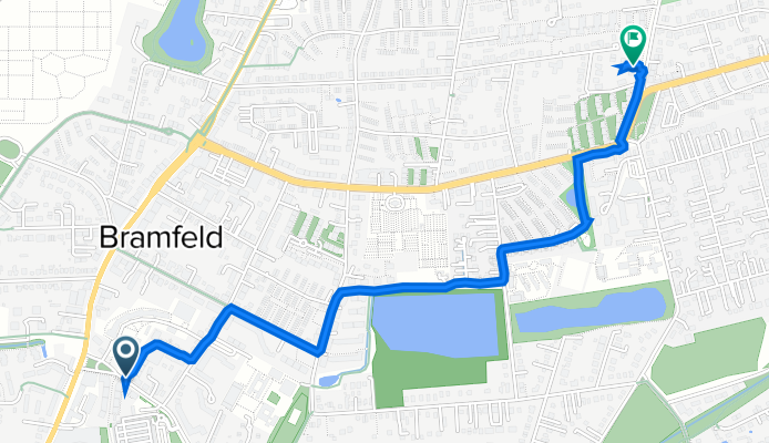Bramfelder Dorfplatz 12, Hamburg nach Am Stühm-Süd 27, Hamburg