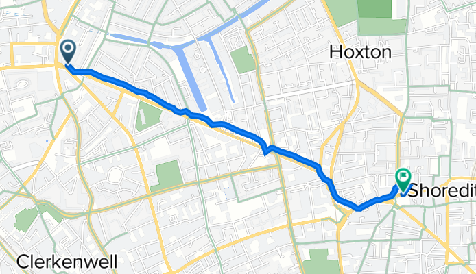 51.532° N -0.105° W to 51.527° N -0.083° W