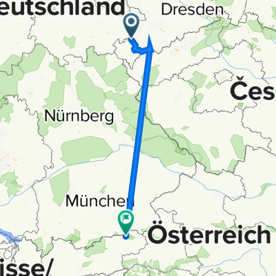 Schulberg 4, Reichenbach im Vogtland nach Hugo Petters-Straße 5, Kufstein