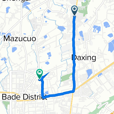 No. 338 Jieshou Road Section 2, Bade District to No. 282 Rende Road, Bade District