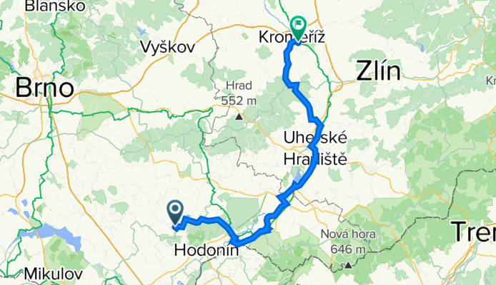 IX.20.7.Streda-Mutěnice-(Hodonin)-Uherske H. pres Kostelany-Kroměříž