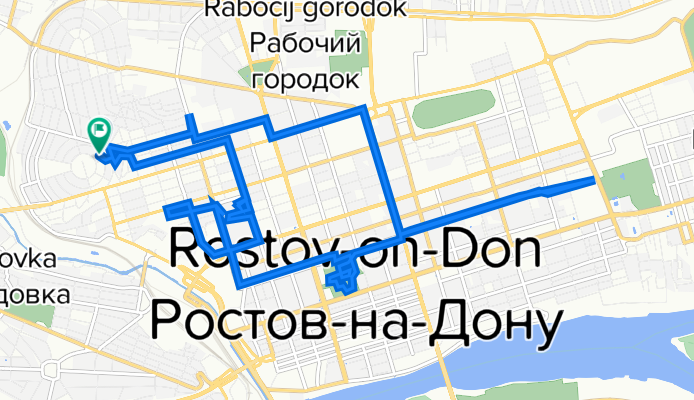 Красногвардейская улица, 78А, Ростов-на-Дону до Красногвардейская улица, 80, Ростов-на-Дону