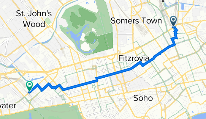 Londen St Pancras - Paddington (5 km)