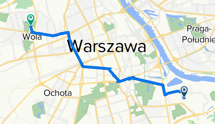 Niewielka 29, Warszawa do aleja Narcyzy Żmichowskiej, Warszawa