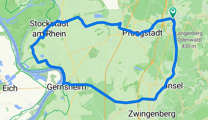Darmstadt - Seeheim - Gernsheim - Pfungstadt