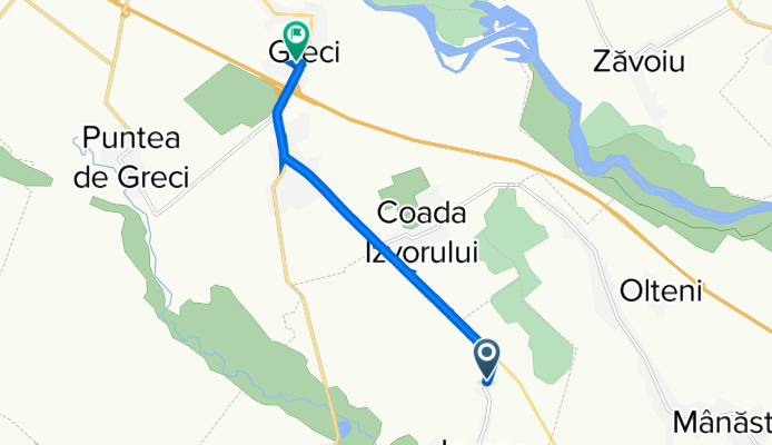 DC80, Izvoru to DN61 195, Greci