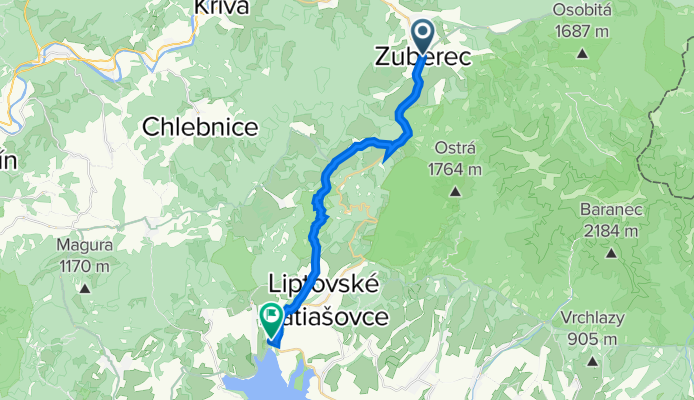 Zuberec do Liptovská Sielnica