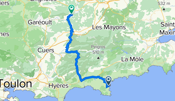 Fahrradtour von Camp du Domaine, 83230, Bormes les Mimosas