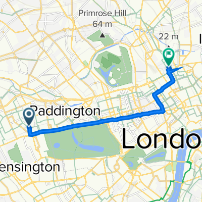 34 Pembridge Sq, London to 96 Euston Road, London