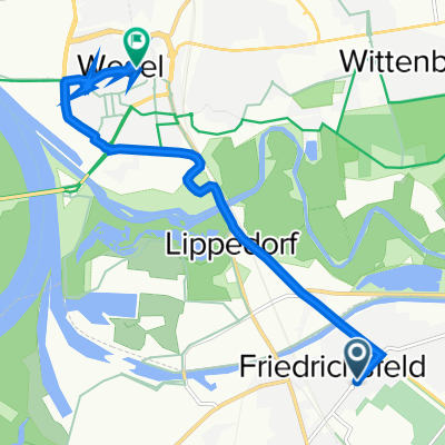 Spellener Straße 51, Voerde nach Hohe Straße 24–42, Wesel