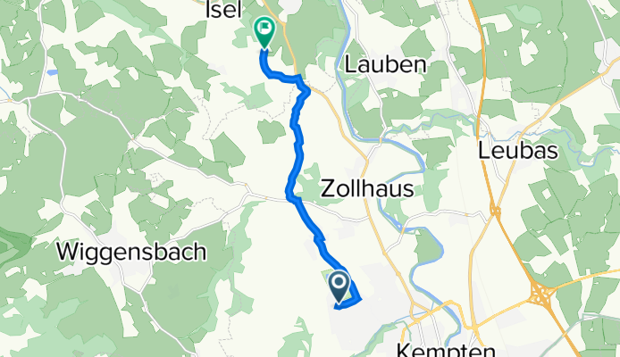 Schwalbenweg 90A, Kempten (Allgäu) nach Wasserschwenden, Altusried