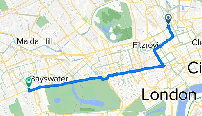96 Euston Road, London to 11 Pembridge Road, London