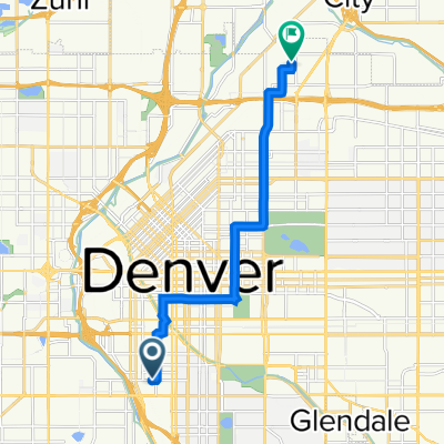 West Bayaud Avenue 300, Denver to Saint Paul Street 5075, Denver