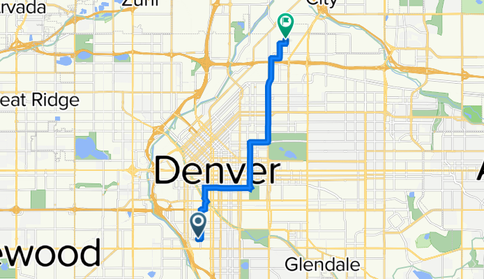 West Bayaud Avenue 300, Denver to Saint Paul Street 5075, Denver