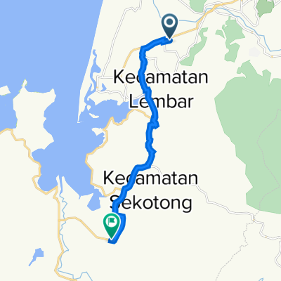 Jembatan Kembar, Kecamatan Lembar to Jalan Raya Sekotong - Lembar, Kecamatan Sekotong