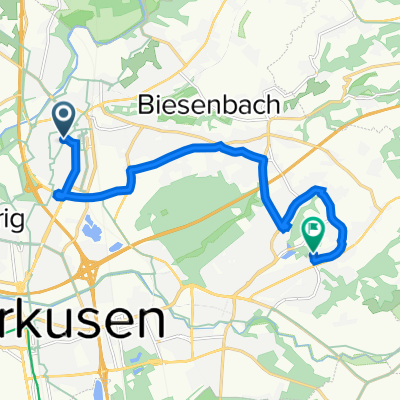 Gartenstraße 3-5, Leverkusen nach Dahlemer Straße 5, Leverkusen