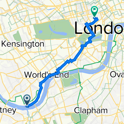 Thames Path, London to 19–25 Broadwick St, London