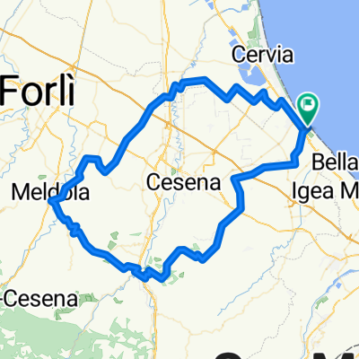 Cesenatico - Bertinoro - Monte Cavallo - Dialoguardia - Cesenatico