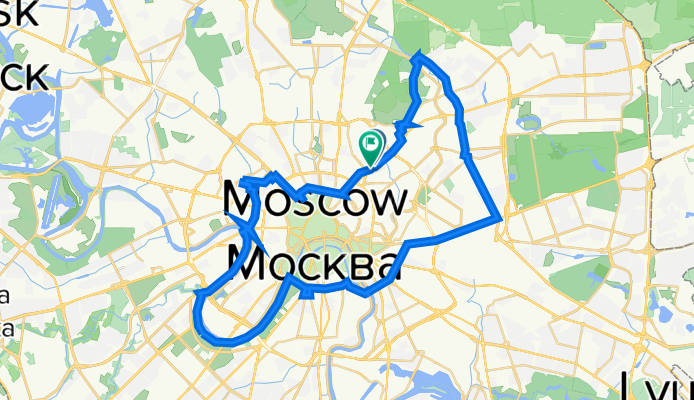 Route to Komsomolskaya Square 2 строение 2, Moskva