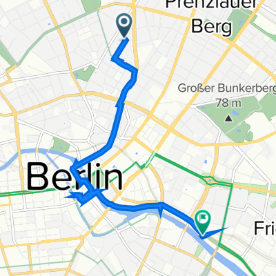 Choriner Straße 49, Berlin nach Holzmarktstraße 25, Berlin