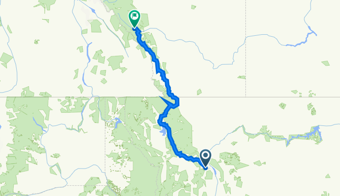 Route from Interstate 15 Business Loop 1801, Helena