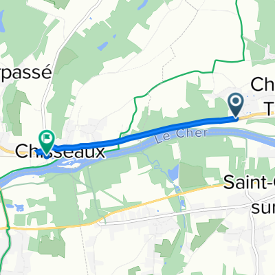 422A Les Pentes de la Graffinière, Chissay-en-Touraine to 3 Rue de la Plage, Chisseaux