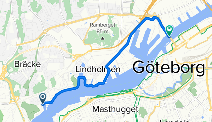 Monsungatan 74, Göteborg to Hisingsbron, Göteborg