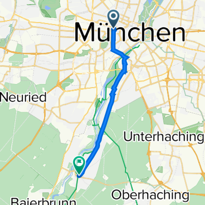 Arnulfstraße 1A, Munich to Marktplatz 1, Grünwald
