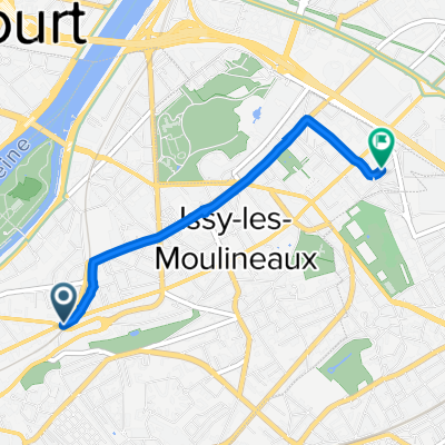 De Les Arches d'Issy 21, Issy-les-Moulineaux à Rue Claude Matrat 5, Issy-les-Moulineaux