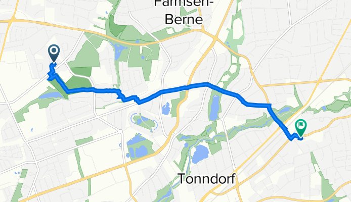 Haldesdorfer Straße 131, Hamburg nach Rahlstedter Straße 8B, Hamburg