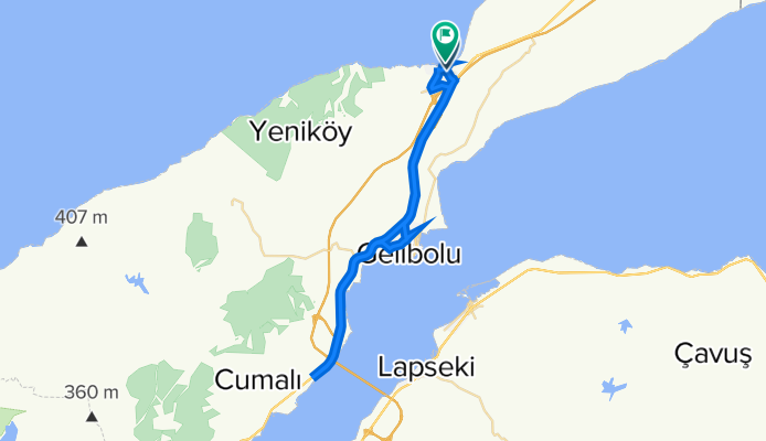 15018. Sk. 27, Gelibolu to 15115. Sk. 6, Gelibolu