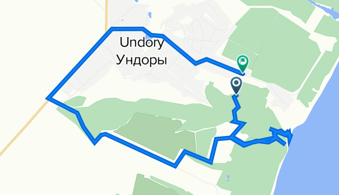 От Советская улица 55А, Ундоры до Советская улица 46, Ундоры
