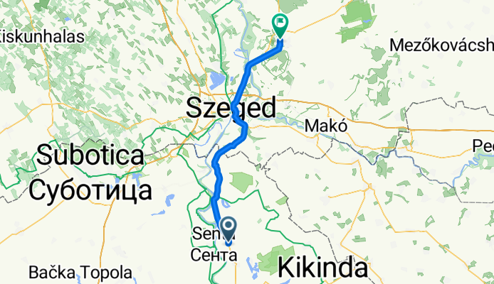 čoka hodmezovasarhely 68 km
