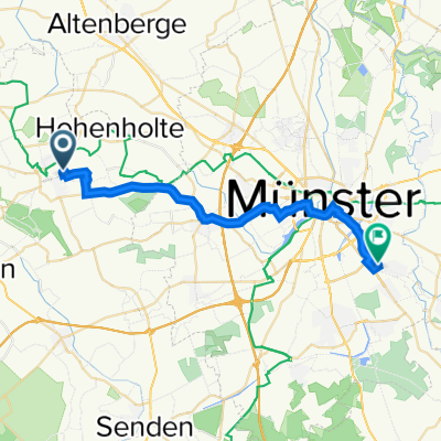 Schlesierstraße 7B, Havixbeck nach Erich-Greffin-Weg 14, Münster