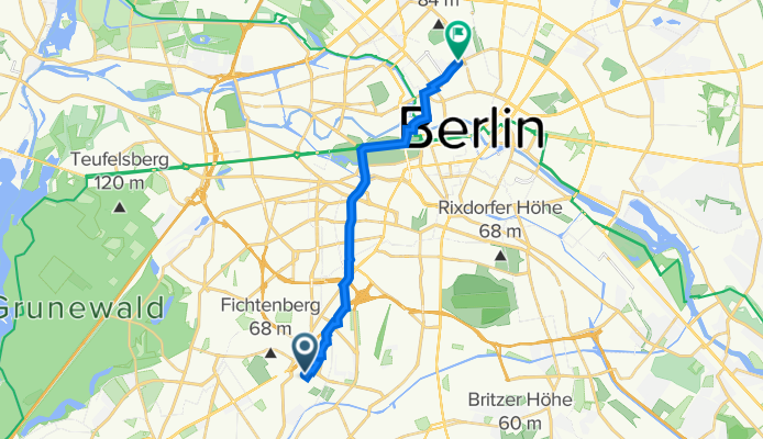 Leydenallee 73, Berlin nach Bernauer Straße 15, Berlin