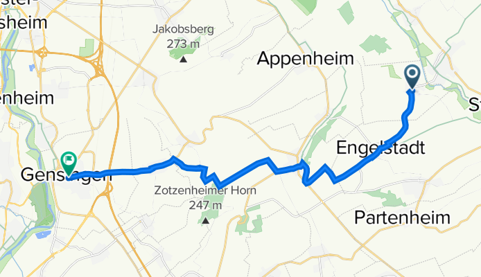 Im Dorfgraben, Bubenheim nach Bahnhofstraße 3–13, Gensingen