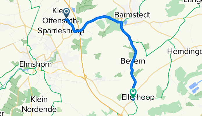 Rosenstraße 27, Klein Offenseth-Sparrieshoop nach Barmstedter Straße 52A, Ellerhoop