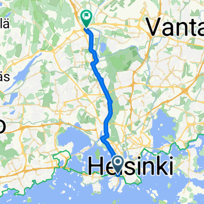 Ruoholahdesta Vantaankoskelle perusreitti